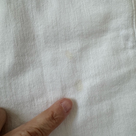 MOTHER Chalk Ivory High Waisted Rascal Ankle Fray Jeans - Picture 11 of 11